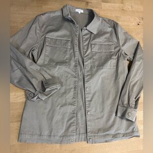 ARNE Taupe snap button Utility Jacket or over shirt